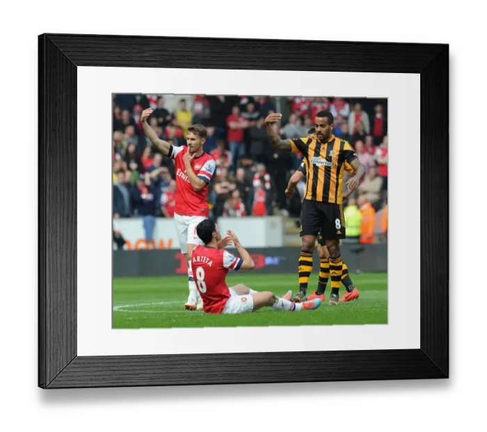 Framed Print : Mikel Arteta's Tooth-Shattering Moment: Hull City vs. Arsenal, 2013 / 14