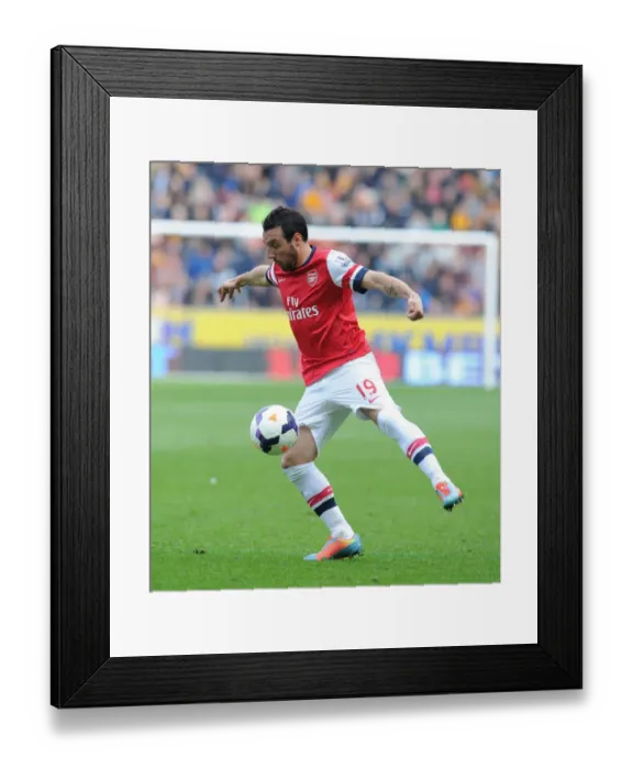 Framed Print : Santi Cazorla in Action: Hull City vs Arsenal, Premier League 2013-2014
