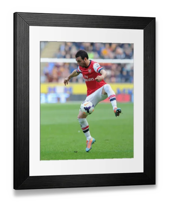Framed Print : Santi Cazorla: In Action for Arsenal Against Hull City, Premier League 2013-2014