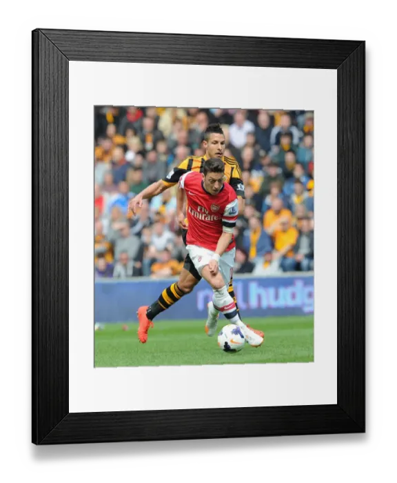 Framed Print : Mesut Ozil Outpaces Jake Livermore: Arsenal's Midfield Maestro Outruns Hull City Defender, Premier League 2013 / 14 Framed Print : Mesut Ozil Outpaces Jake Livermore: Arsenal's Midfield Maestro Outruns Hull City Defender, Premier League 2013 / 14