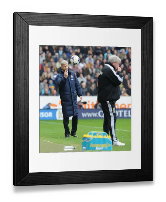 Framed Print : Arsene Wenger at Hull City: Premier League Clash, April 2014