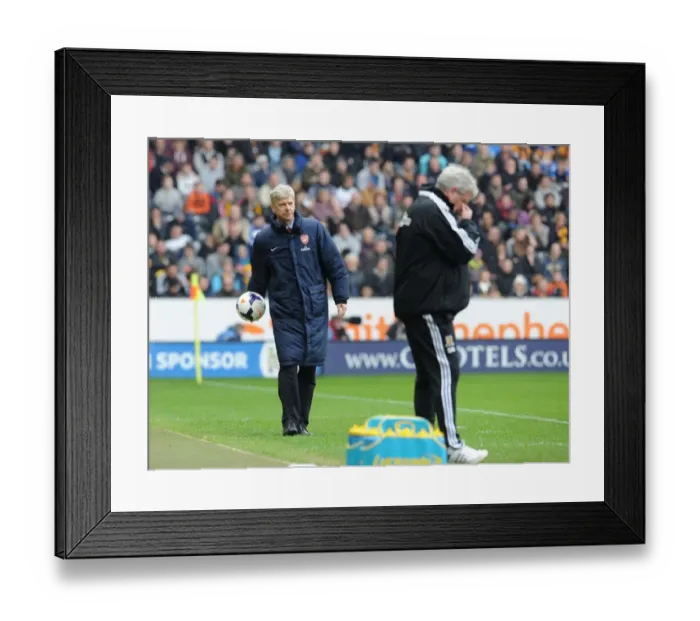 Framed Print : Arsene Wenger Leads Arsenal Against Hull City in Premier League (2014)