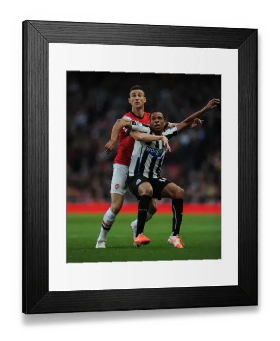 Framed Print : Clash at Emirates: Koscielny vs. Remy