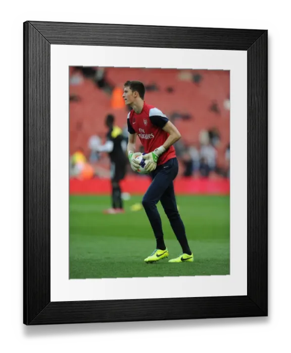Framed Print : Matt Macey (Arsenal). Arsenal 2: 0 Newcastle United. Barclays Premier League. Emirates Stadium