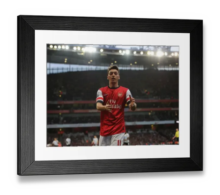 Framed Print : Mesut Ozil in Action: Arsenal vs Newcastle United, Premier League 2013-2014