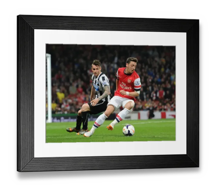 Framed Print : Mesut Ozil vs. Mathieu Debuchy: Clash at the Emirates, Arsenal vs. Newcastle United, Premier League 2013 / 14 Framed Print : Mesut Ozil vs. Mathieu Debuchy: Clash at the Emirates, Arsenal vs. Newcastle United, Premier League 2013 / 14