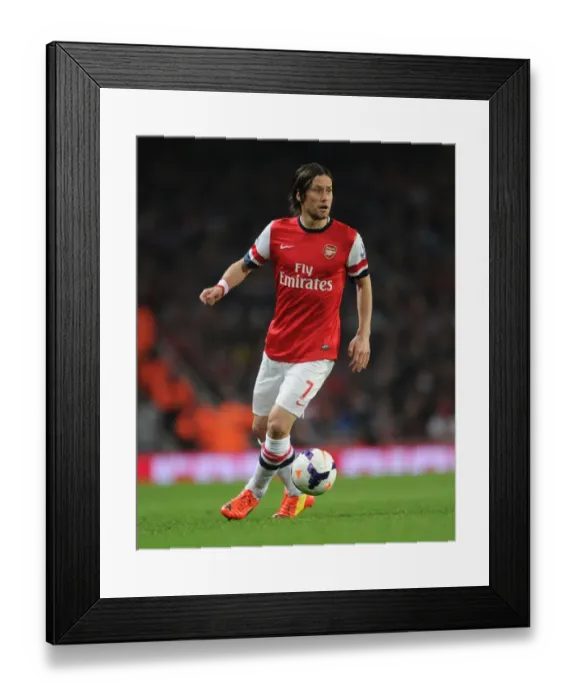 Framed Print : Arsenal's Tomas Rosicky in Action Against Newcastle United (2014)