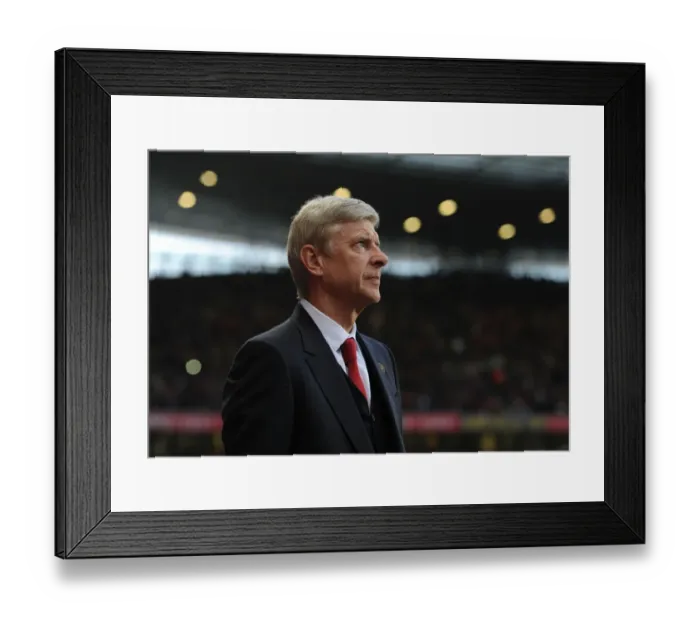 Framed Print : Arsene Wenger: Arsenal Manager Before Arsenal vs Newcastle United, Premier League 2013 / 14