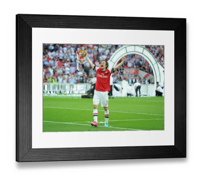 Framed Print : Arsenal FC: Tomas Rosicky Lifts FA Cup after Arsenal's Victory over Hull City (2014) Framed Print : Arsenal FC: Tomas Rosicky Lifts FA Cup after Arsenal's Victory over Hull City (2014)