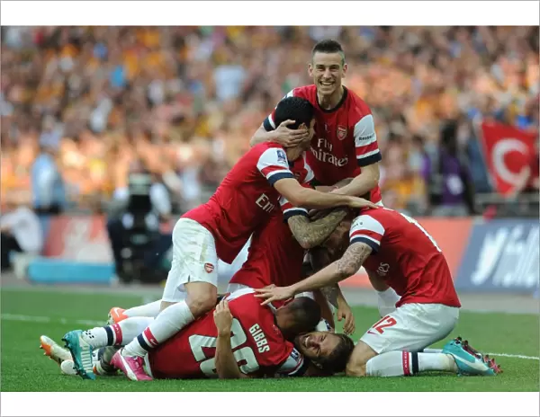 Arsenal's FA Cup Victory: Ramsey's Hat-Trick and Team Celebration