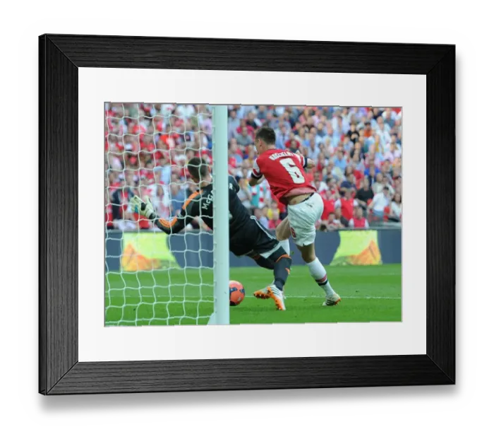 Framed Print : Arsenal's Koscielny Scores Second Goal vs. Hull City in FA Cup Final