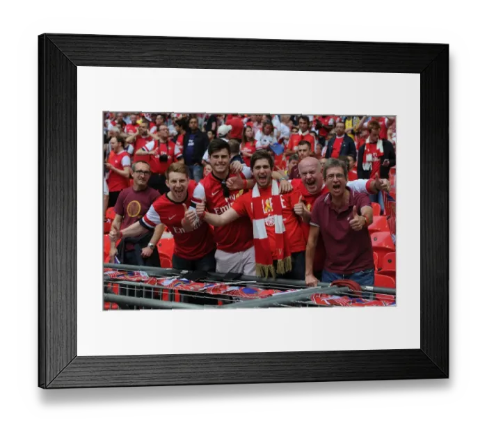 Framed Print : Arsenal Fans Await FA Cup Final vs Hull City at Wembley Stadium