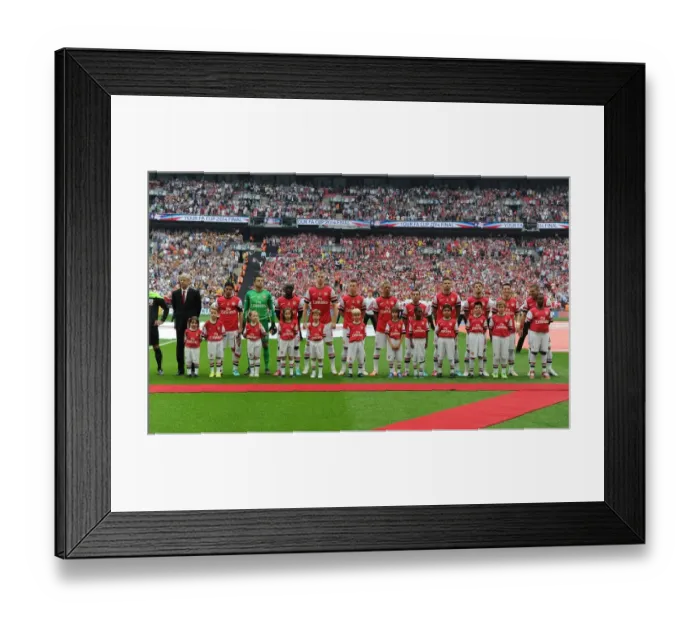 Framed Print : Arsenal vs Hull City - FA Cup Final 2014: The Team Line-Up at Wembley Stadium