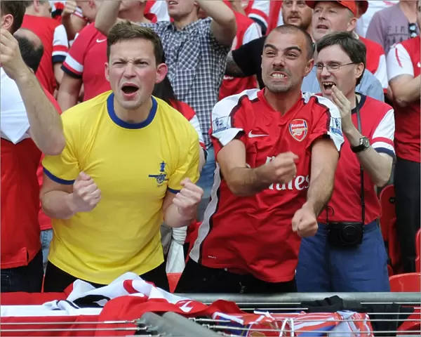 Triumphant Arsenal Fans Celebrate FA Cup Victory at Wembley Stadium