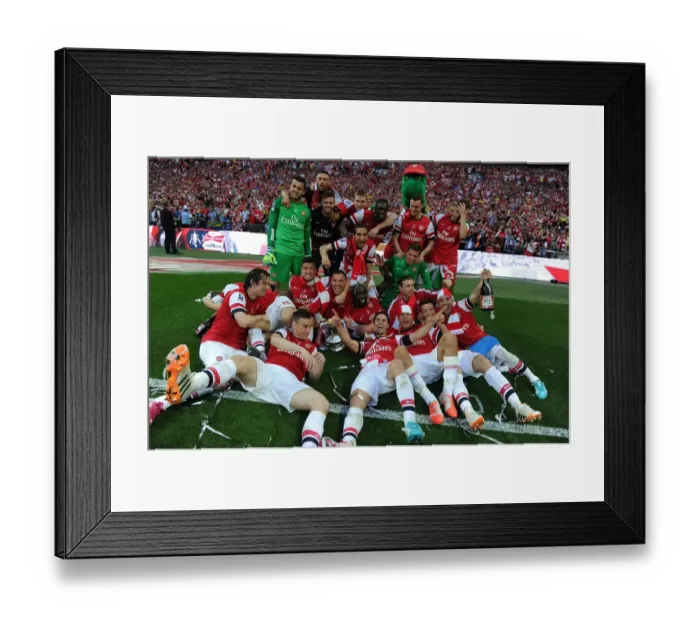 Framed Print : Arsenal FC: FA Cup Victory Celebration vs. Hull City, Wembley Stadium, 2014