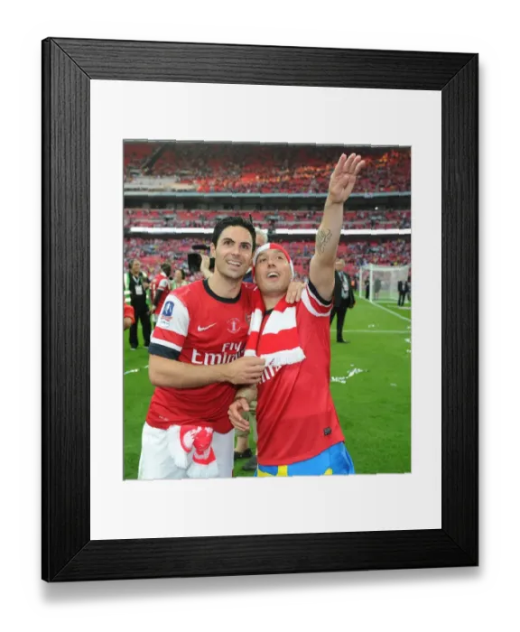 Framed Print : Arsenal's Arteta and Cazorla Celebrate FA Cup Victory Framed Print : Arsenal's Arteta and Cazorla Celebrate FA Cup Victory