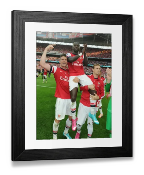 Framed Print : Arsenal's Glory: Giroud, Sagna, and Monreal Celebrate FA Cup Victory Framed Print : Arsenal's Glory: Giroud, Sagna, and Monreal Celebrate FA Cup Victory