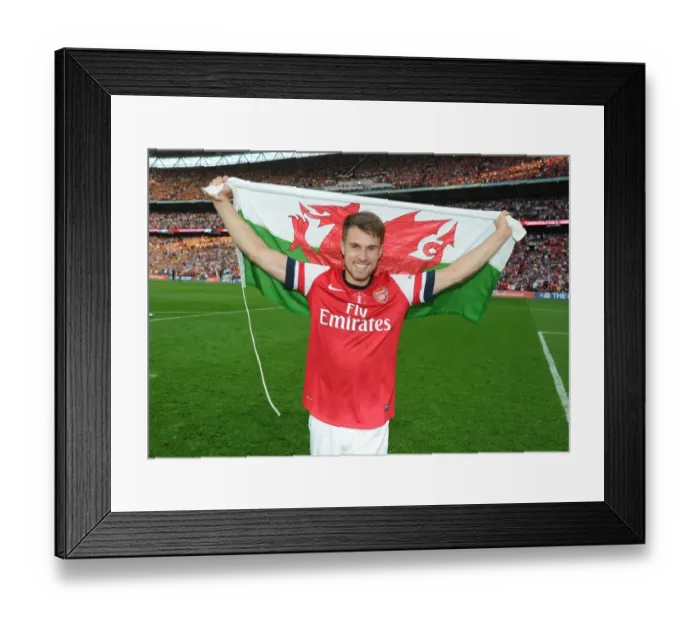 Framed Print : Arsenal's Aaron Ramsey Celebrates FA Cup Victory over Hull City Framed Print : Arsenal's Aaron Ramsey Celebrates FA Cup Victory over Hull City