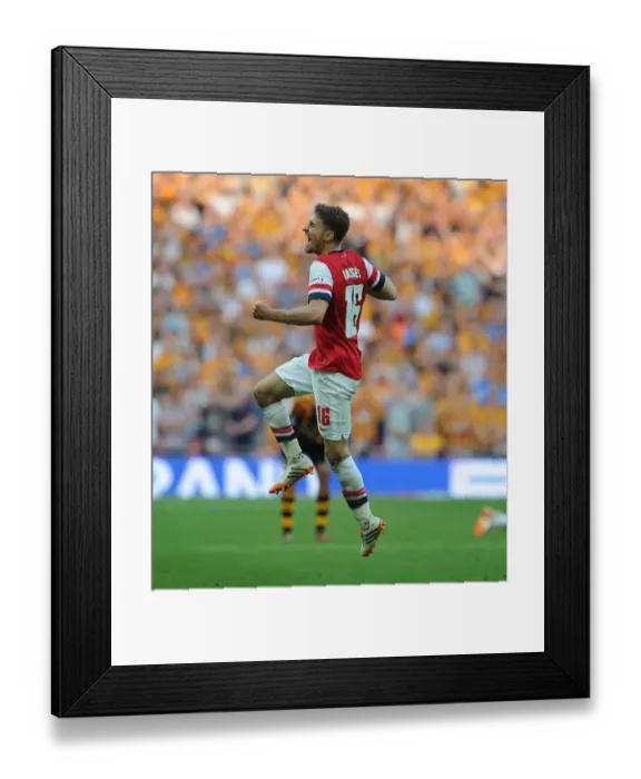 Framed Print : Arsenal Wins FA Cup: Triumphant Moment with Aaron Ramsey Framed Print : Arsenal Wins FA Cup: Triumphant Moment with Aaron Ramsey