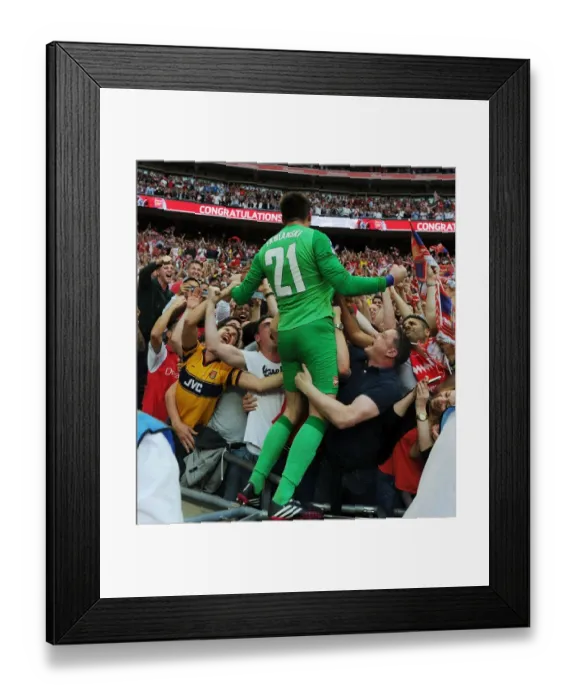 Framed Print : Arsenal FC: Lukasz Fabianski Celebrates FA Cup Victory Framed Print : Arsenal FC: Lukasz Fabianski Celebrates FA Cup Victory