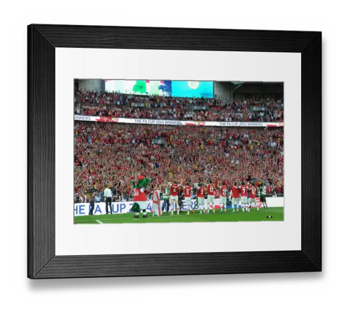 Framed Print : Arsenal's FA Cup Victory: Champions Celebrate with Fans at Wembley Stadium, 2014 Framed Print : Arsenal's FA Cup Victory: Champions Celebrate with Fans at Wembley Stadium, 2014