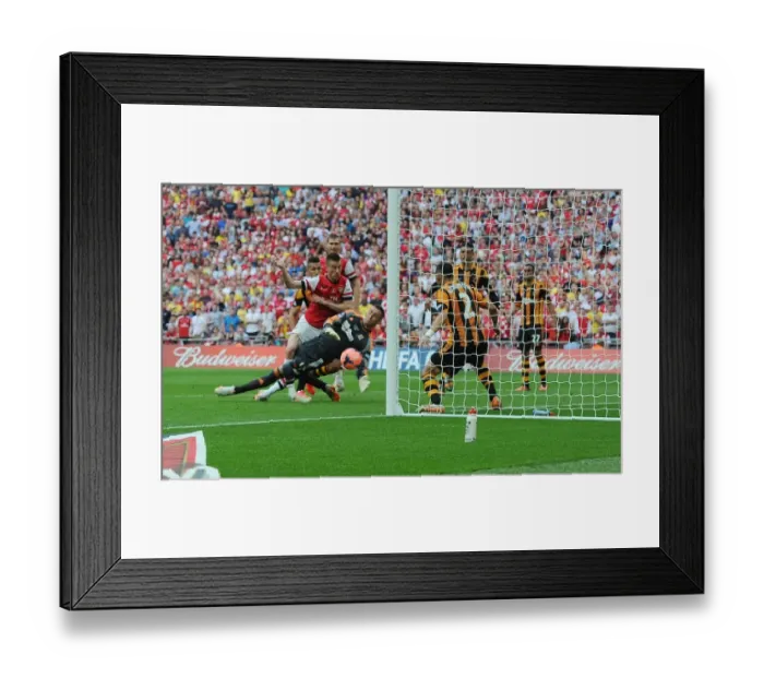 Framed Print : Arsenal's Koscielny Scores Second Goal in FA Cup Victory over Hull City
