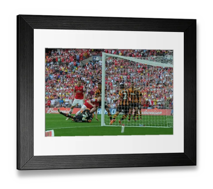 Framed Print : Arsenal's Koscielny Scores Decisive Goal in FA Cup Victory over Hull City