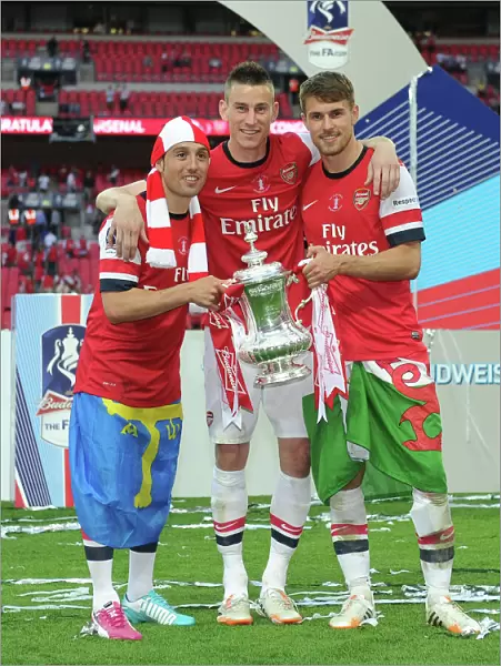 Arsenal FC: Cazorla, Koscielny, and Ramsey Celebrate FA Cup Victory