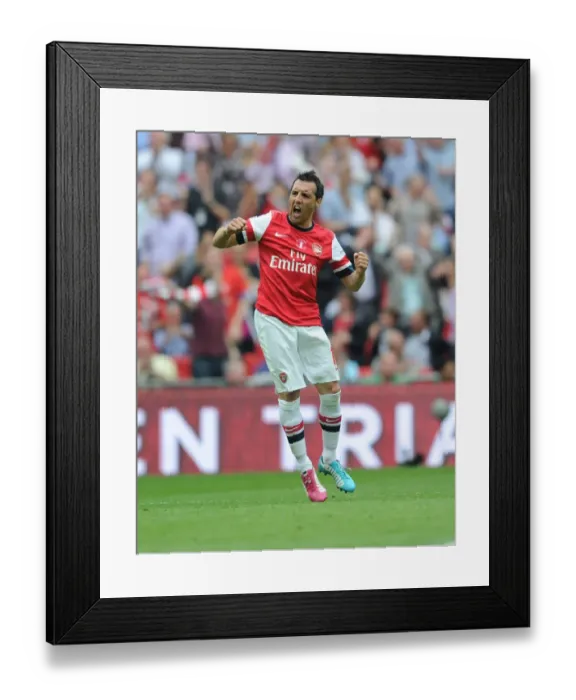 Framed Print : Santi Cazorla's FA Cup-Winning Goal: Arsenal vs. Hull City, 2014