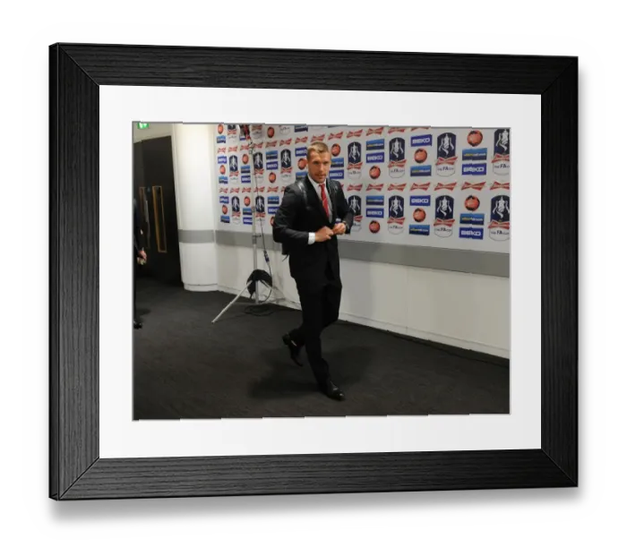 Framed Print : Arsenal's Lukas Podolski Prepares for FA Cup Final Showdown against Hull City