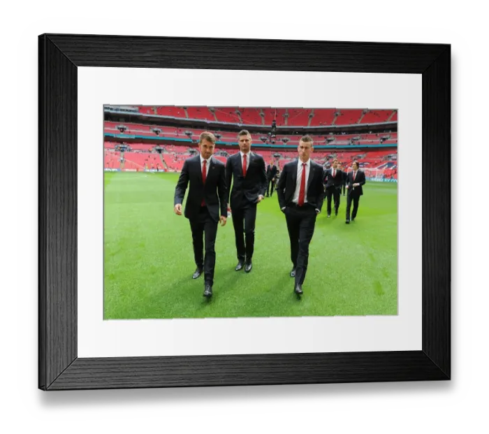 Framed Print : Arsenal's Stars: Ramsey, Giroud, and Koscielny Before FA Cup Final vs. Hull City (2014) Framed Print : Arsenal's Stars: Ramsey, Giroud, and Koscielny Before FA Cup Final vs. Hull City (2014)