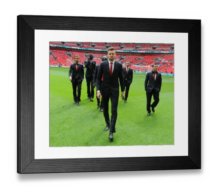 Framed Print : Arsenal's Carl Jenkinson at the FA Cup Final vs Hull City, London 2014