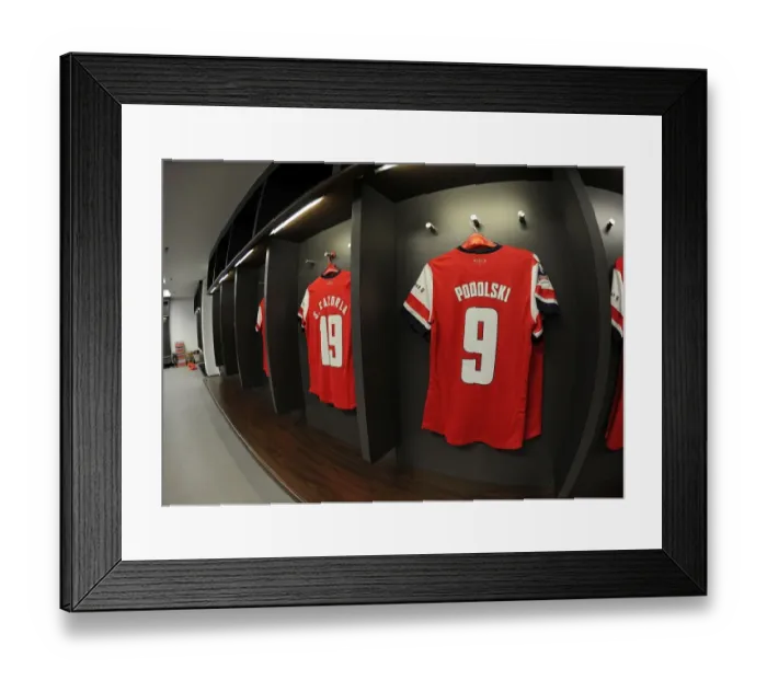Framed Print : Arsenal's Lukas Podolski in the FA Cup Final Changing Room (Arsenal v Hull City, 2014) Framed Print : Arsenal's Lukas Podolski in the FA Cup Final Changing Room (Arsenal v Hull City, 2014)
