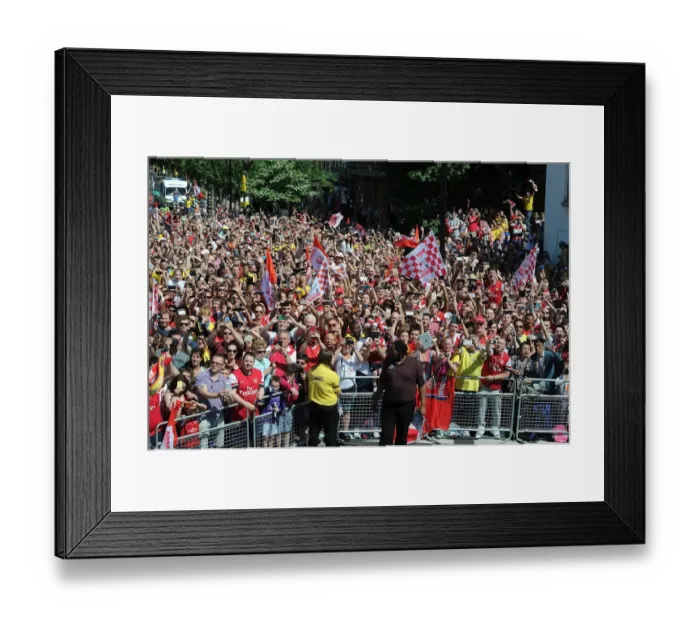 Framed Print : Arsenal FA Cup Victory: A Sea of Celebrating Fans (2014)