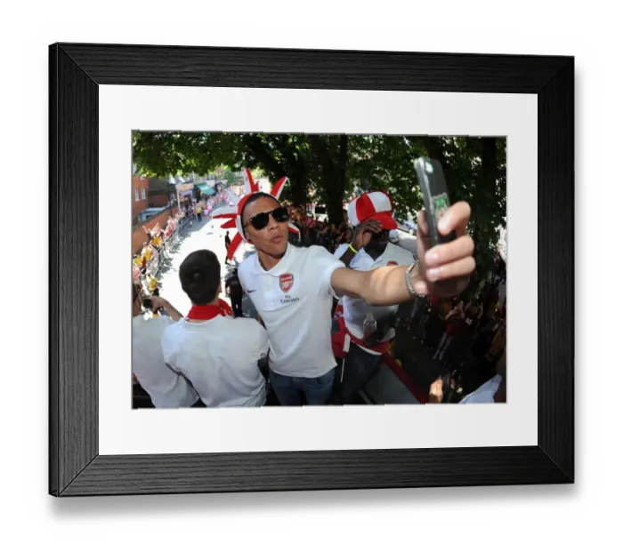 Framed Print : Arsenal FC: Celebrating FA Cup Victory - Kieran Gibbs Leads the Parade Framed Print : Arsenal FC: Celebrating FA Cup Victory - Kieran Gibbs Leads the Parade