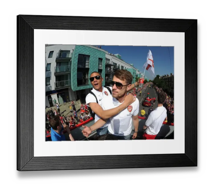 Framed Print : Arsenal FC: Champions Kieran Gibbs and Aaron Ramsey Celebrate FA Cup Victory Framed Print : Arsenal FC: Champions Kieran Gibbs and Aaron Ramsey Celebrate FA Cup Victory