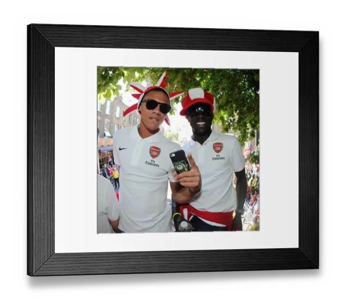 Framed Print : Arsenal FC: Kieran Gibbs and Bacary Sagna Celebrate FA Cup Victory (2014)