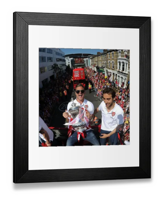 Framed Print : Arsenal FC: Giroud and Flamini Celebrate FA Cup Victory (2014) Framed Print : Arsenal FC: Giroud and Flamini Celebrate FA Cup Victory (2014)