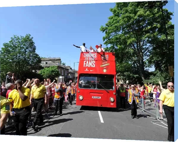 Arsenal FA Cup Trophy Parade. Islington, 18  /  5  /  14. Credit : Arsenal Football Club  /  David Price