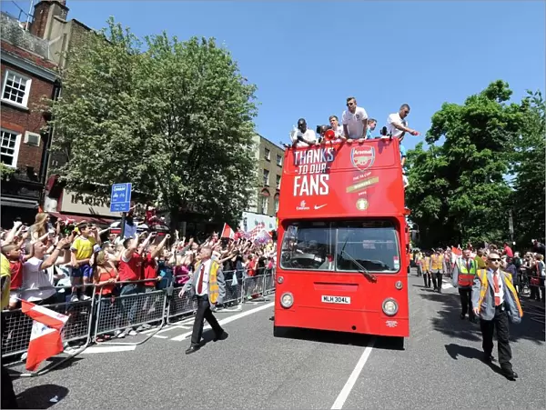 Arsenal FA Cup Victory Parade, 2014: Celebrating the Trophy in London