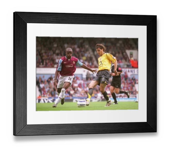 Framed Print : Cesc Fabregas (Arsenal) Nigel Reo-Coker (West Ham). West Ham United 0: 0 Arsenal