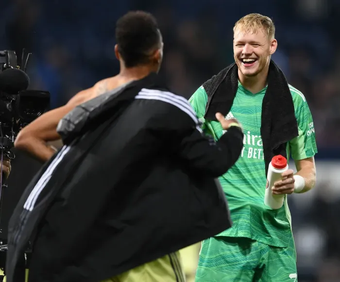Framed Print : Aaron Ramsdale: Reaction After Arsenal's Carabao Cup Showdown vs. West Bromwich Albion