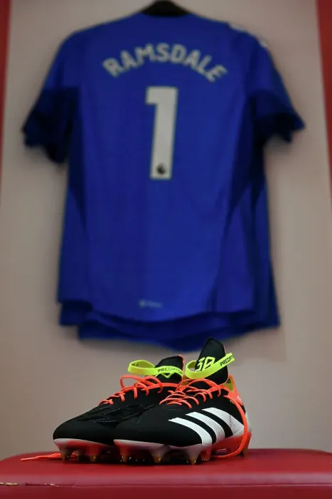 Framed Print : Aaron Ramsdale's Game-Ready Boots: An Exclusive Look before Arsenal vs. Crystal Palace (2023-24) Framed Print : Aaron Ramsdale's Game-Ready Boots: An Exclusive Look before Arsenal vs. Crystal Palace (2023-24)