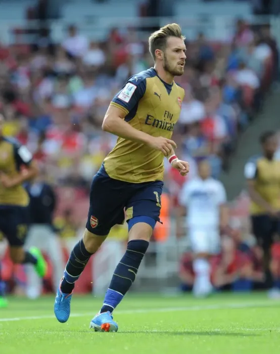 Framed Print : Aaron Ramsey in Action: Arsenal vs. Olympique Lyonnais at Emirates Cup 2015 Framed Print : Aaron Ramsey in Action: Arsenal vs. Olympique Lyonnais at Emirates Cup 2015