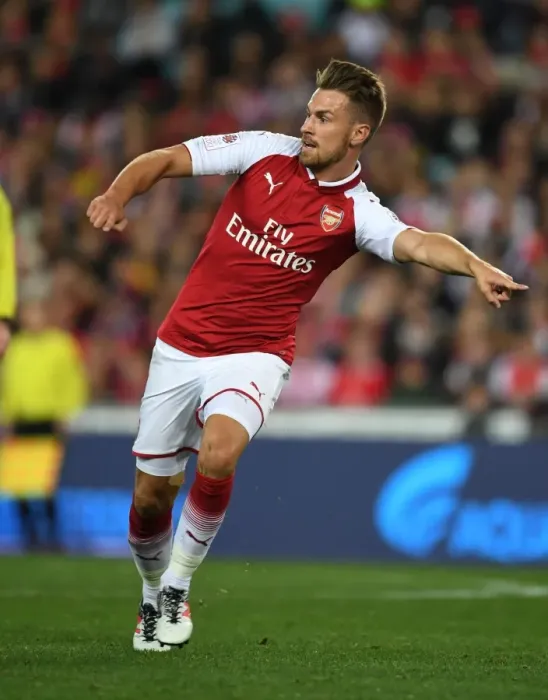 Framed Print : Aaron Ramsey in Action: Arsenal vs. Western Sydney Wanderers, Sydney 2017 Framed Print : Aaron Ramsey in Action: Arsenal vs. Western Sydney Wanderers, Sydney 2017