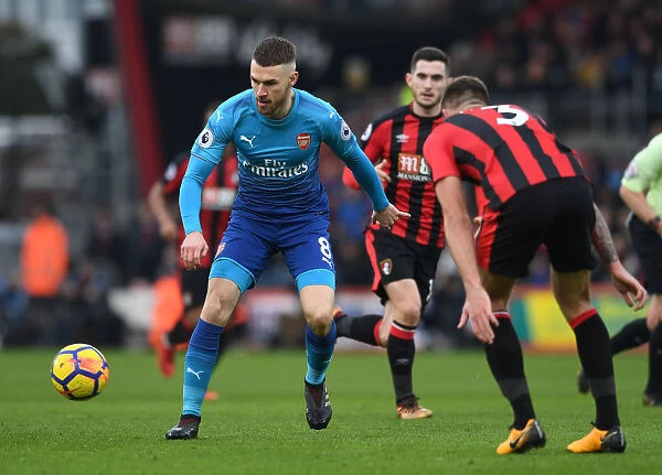 Aaron Ramsey in Action: Arsenal vs. AFC Bournemouth, Premier League 2017-18