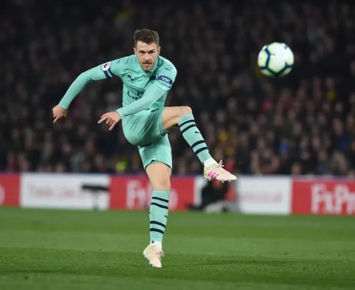 Framed Print : Aaron Ramsey in Action: Arsenal vs. Watford (2018-19 Premier League) Framed Print : Aaron Ramsey in Action: Arsenal vs. Watford (2018-19 Premier League)