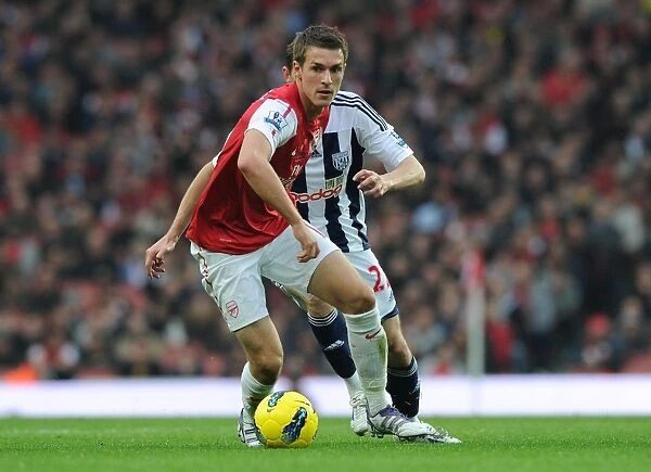 Aaron Ramsey in Action: Arsenal vs. West Bromwich Albion, Premier League 2011-12
