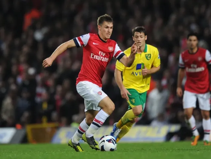 Framed Print : Aaron Ramsey in Action: Arsenal vs. Norwich City, Premier League 2012-13 Framed Print : Aaron Ramsey in Action: Arsenal vs. Norwich City, Premier League 2012-13