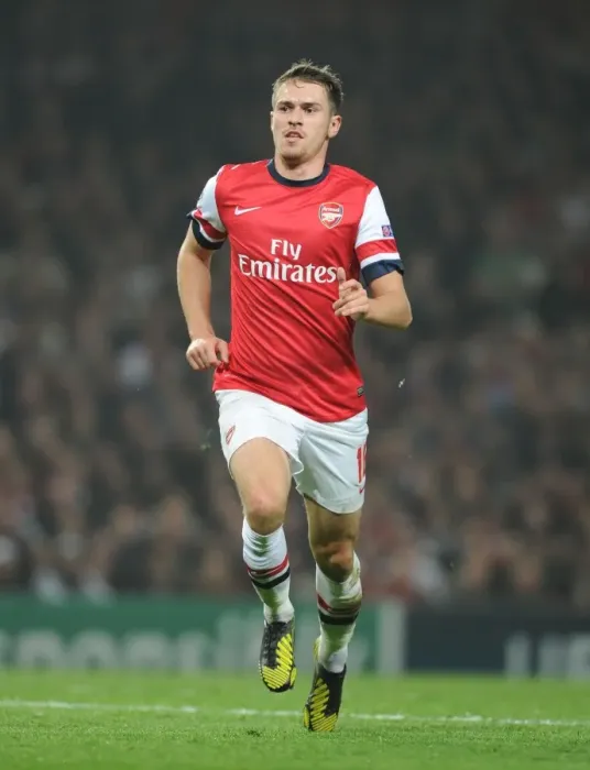Framed Print : Aaron Ramsey in Action: Arsenal vs. Schalke 04, UEFA Champions League 2012-13 Framed Print : Aaron Ramsey in Action: Arsenal vs. Schalke 04, UEFA Champions League 2012-13